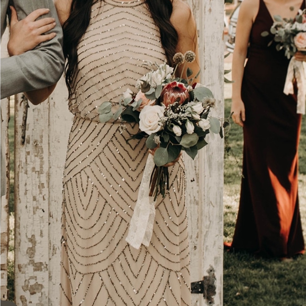 Beautiful cream beaded dress! Worn once